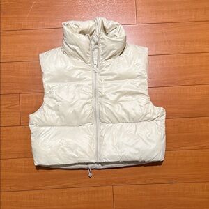 Women's Cream Puffer Vest